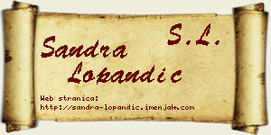 Sandra Lopandić vizit kartica